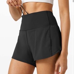 Lululemon Speed Up Shorts 4” Black Size 2 EUC Lined Athletic Running